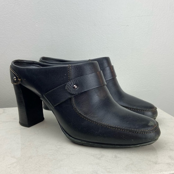 Cole Haan Sabrena Leather Heeled Slip On Clog - Picture 3 of 16